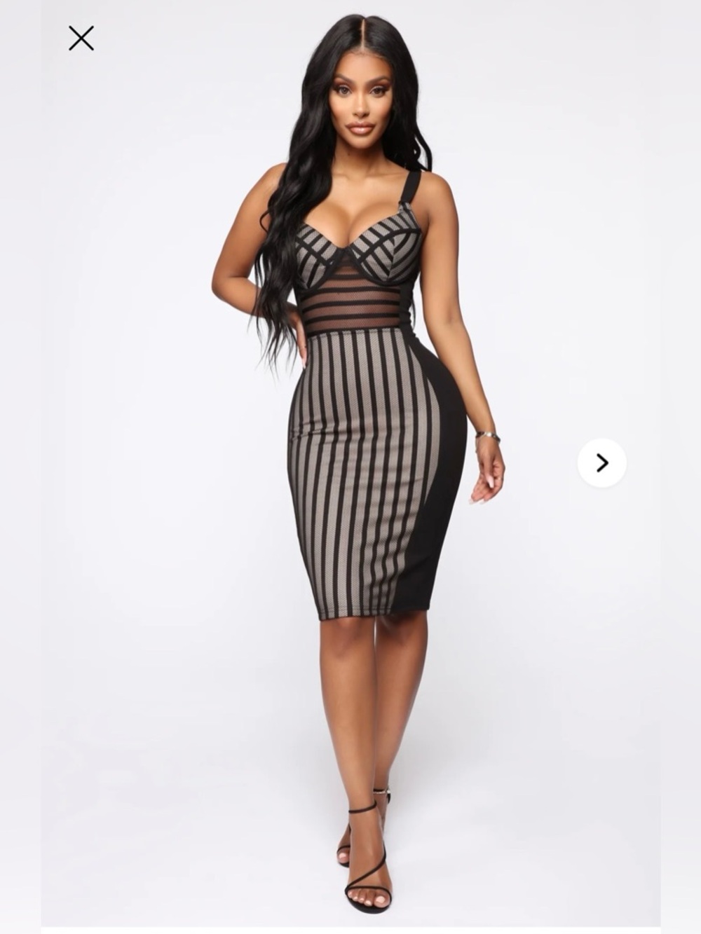 NWT Fashion Nova Another Memory Midi Dress Size S Corset Mesh